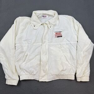 Vintage Jolly Rancher Team Racing Jacket Mens Large White Ashley Nascar